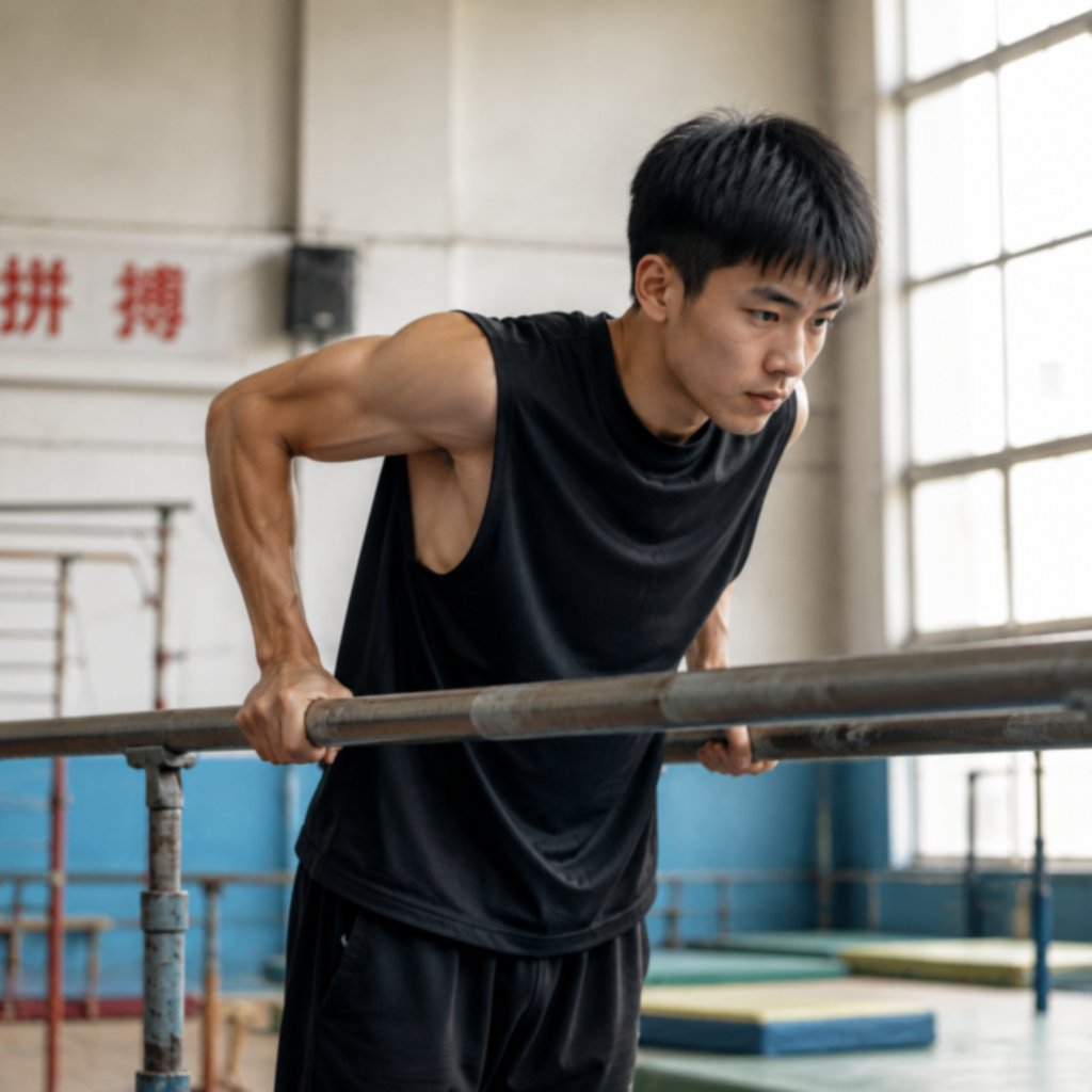 男生双杠臂屈伸怎么练?从撑不起来到轻松完成